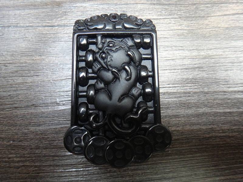 Natürliche Obsidian Amulett Anhänger Abacus Pi Yao Natürliche Obsidian Amulett Anhänger Abacus Pi Yao von juat