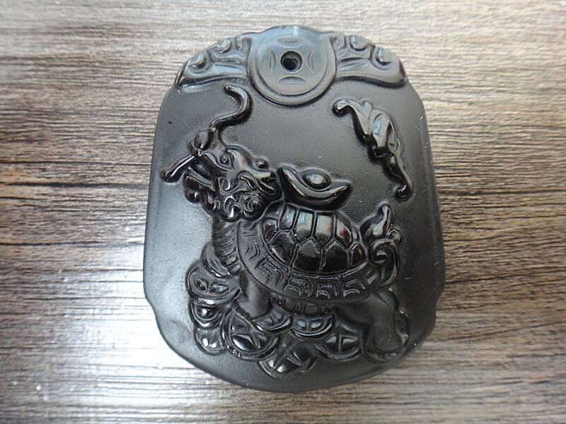 Natürliche Obsidian Anhänger Drachen Schildkröte Maskottchen Natürliche Obsidian Anhänger Drachen Schildkröte Maskottchen von juat