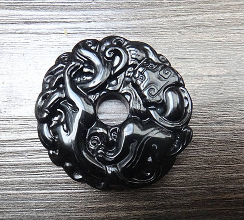 Natürliche Obsidian Tapfere Truppen Frieden Schnalle Viel Glück Amulett Pi Yao Anhänger Natürliche Obsidian Tapfere Truppen Frieden Schnalle Viel Glück Amulett Pi Yao Anhänger von juat