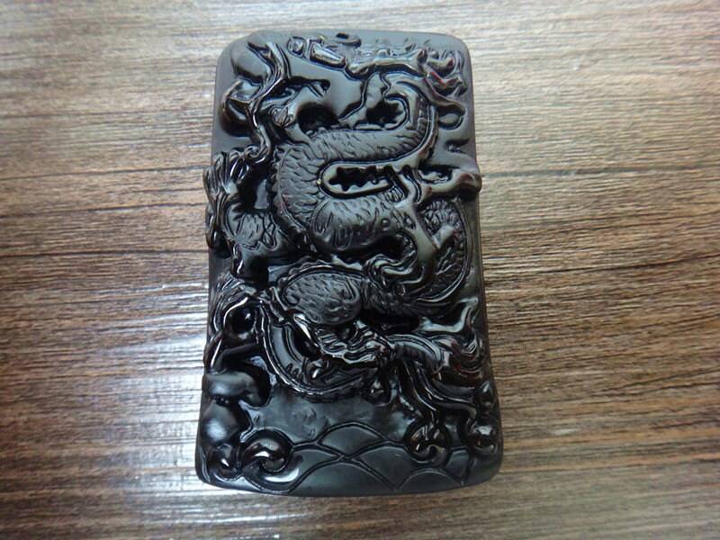 Perfekte Natürliche Obsidian Anhänger Drachen Maskottchen Perfekte Natürliche Obsidian Anhänger Drachen Maskottchen von juat