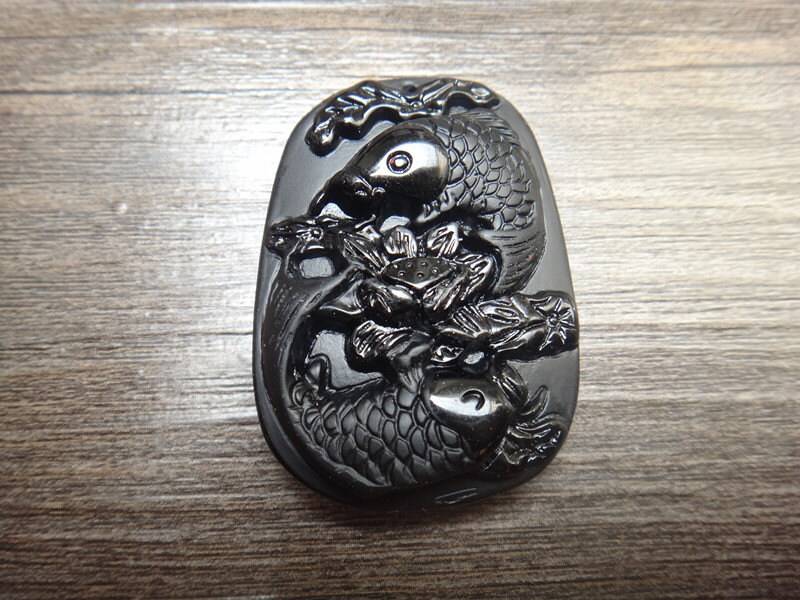 stein Obsidian Anhänger Charm Pisces stein Obsidian Anhänger Charm Pisces von juat