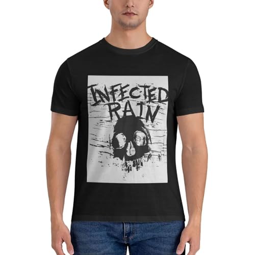 Infected-Rain-sksks-Active-T-Shirt-Men-Workout-Shirt-Clothes-for-Men-Mens-Plain-t-Shirts Black M von jujiabao