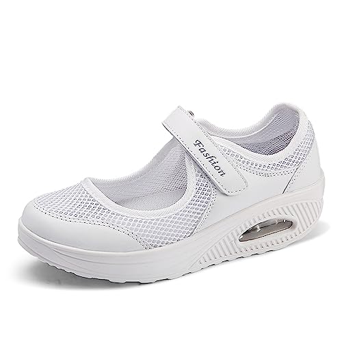 Damen Outdoor Fitnessschuhe Atmungsaktive Mesh Schuhe Sport Slipper mit Klettverschluss Sportschuhe Sneaker Turnschuhe Laufschuhe Pumps Damen Outdoor Fitnessschuhe Atmungsaktive Mesh Schuhe Sport Slipper mit Klettverschluss Sportschuhe Sneaker Turnschuhe Laufschuhe Pumps von jukka