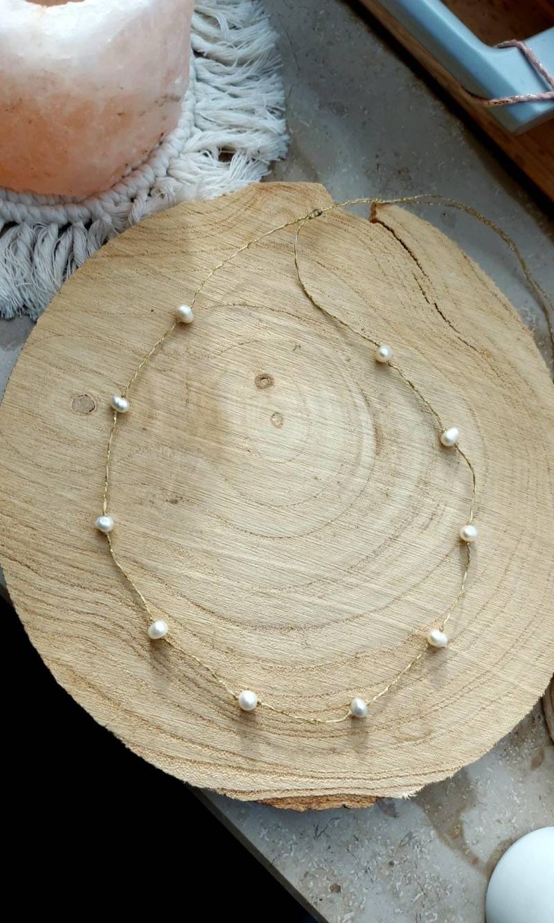 Halskette Mit Süßwasserperlenbridebrautbrautschmucksüßwasserperlenhochzeitelegant von julandacreations