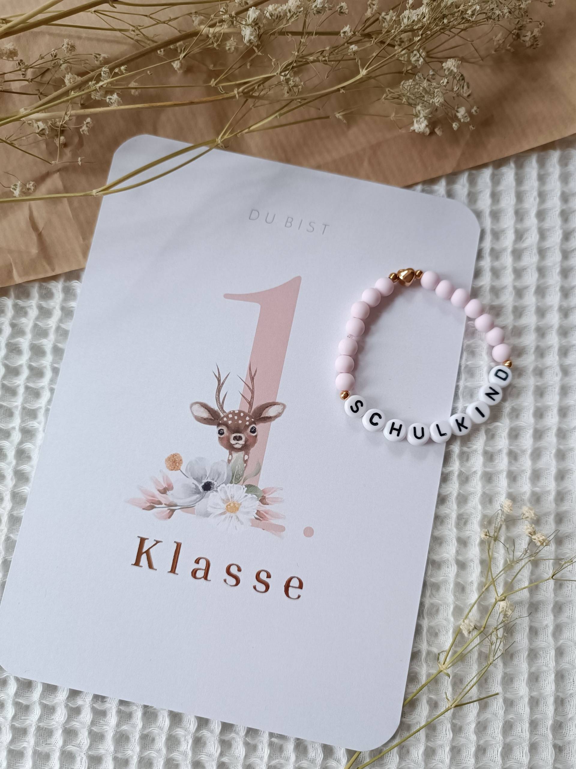 Armband Schulkind Mit Karte Einschulung Reh von julchensetsyshop