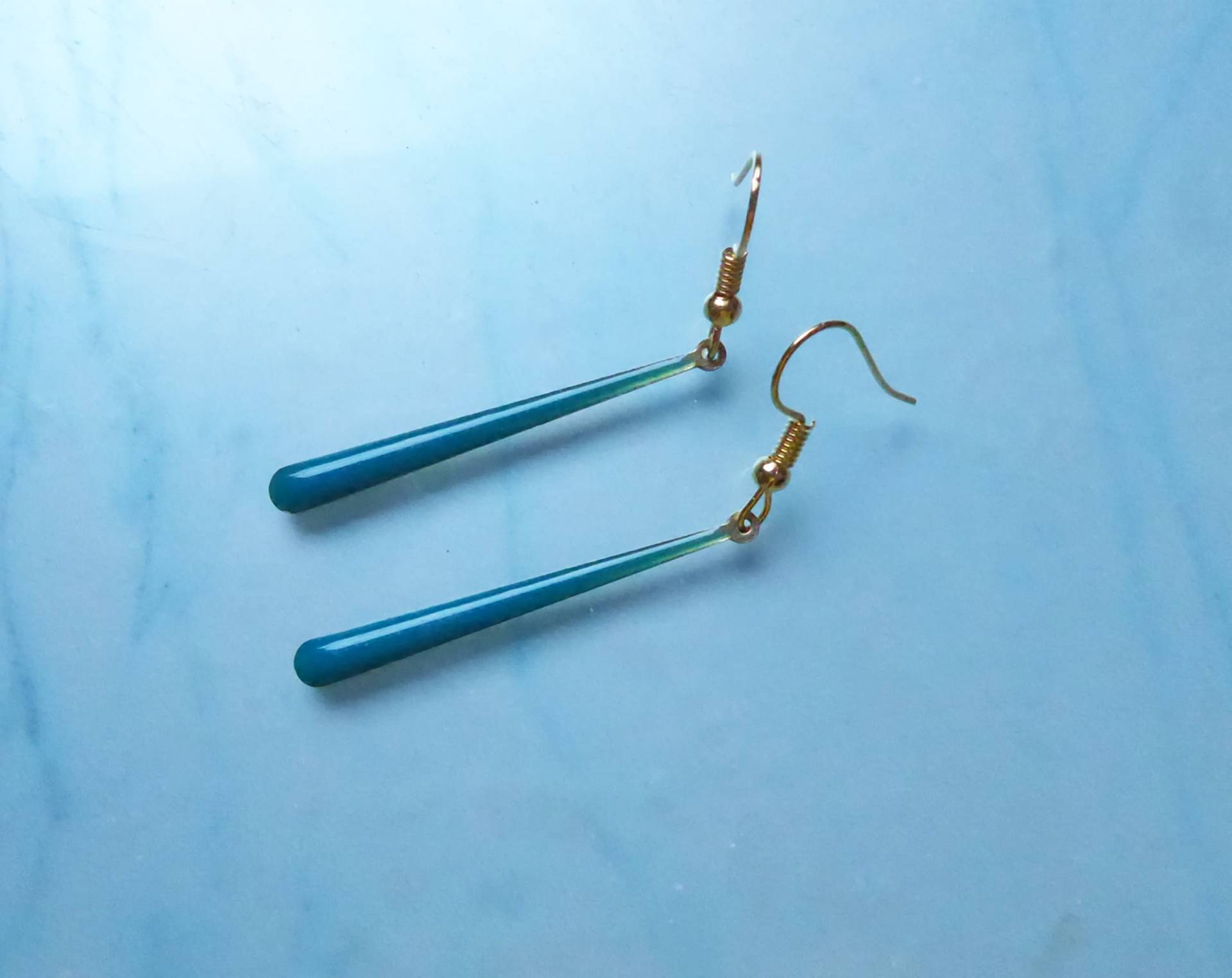 Blau-Grüne Ohrringe, Buntes Schmuckgeschenk von julialinjewelry