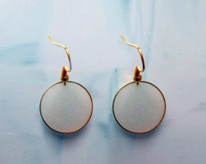 Graue Ohrringe Transparent 2 cm, Geschenk Für Freundin von julialinjewelry