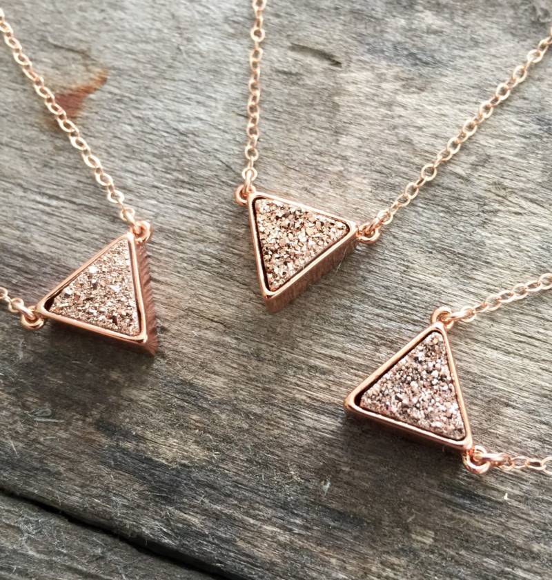 Rohe Druzy Halskette | Rose Gold Kristall Achat Schmuck Rohe Druzy Halskette | Rose Gold Kristall Achat Schmuck von julianneblumlo
