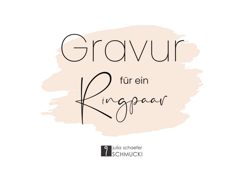 Trauring-Gravur Für 2 Ringe von juliaschaeferSCHMUCK