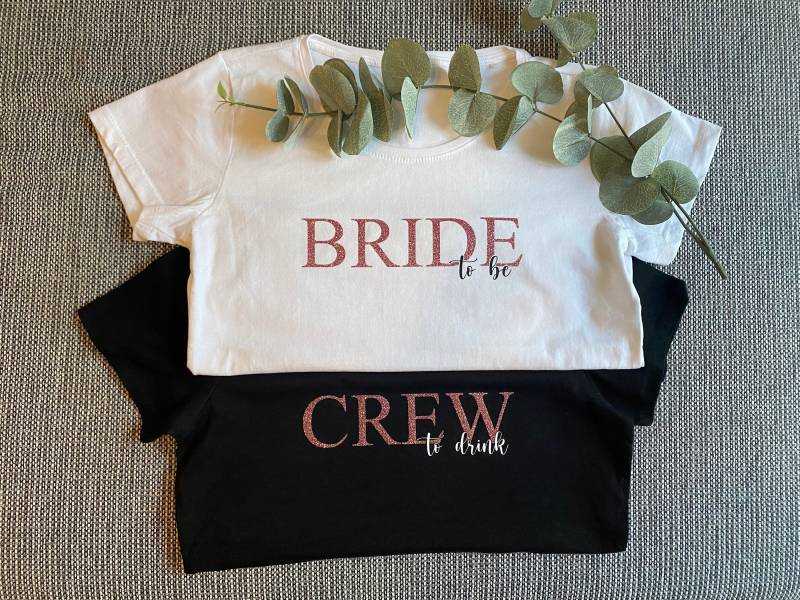 Jga T-Shirts Team Braut Bride Hochzeit Junggesellinenabschied Geschenk Trauzeugin Crew To Drink Be von juliatella