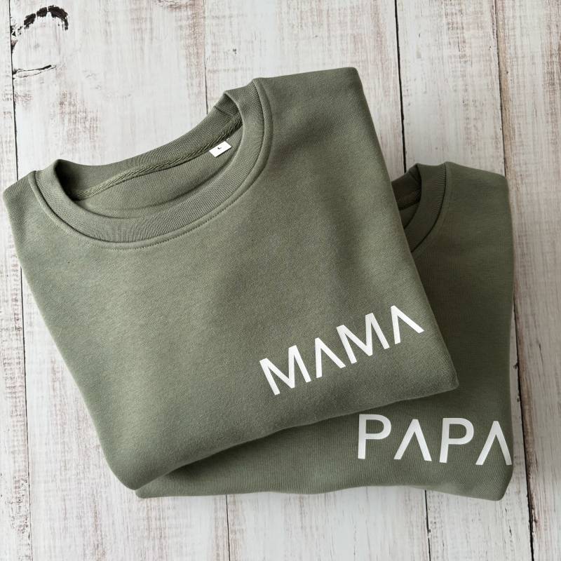 Pullover Unisex Damen Herren Papa/Mama Personalisiert Sweatshirt Geburt Muttertag Geburtstag von juliatella
