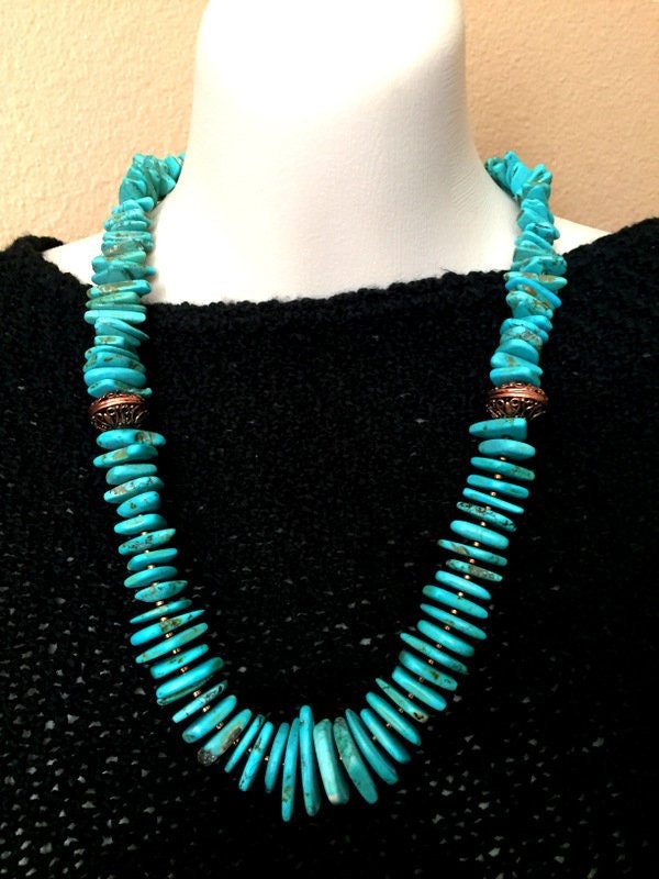 Howlith Und Kupfer Halskette von julzbydesign