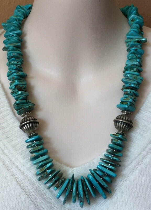 Howlith Und Silber Halskette von julzbydesign