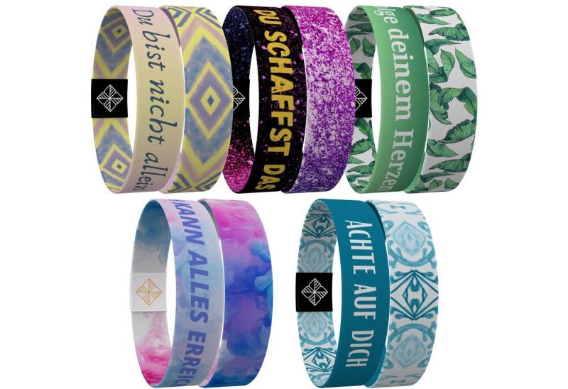 juma Armband - glaubensband - 5er Sets- Verschiedene Größen - Motivations-Armbänder von juma