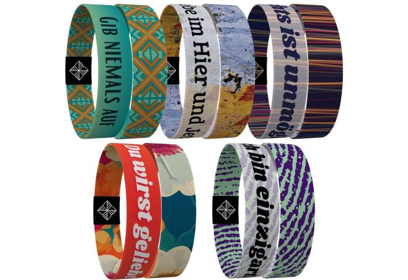 juma Armband - glaubensband - 5er Sets- Verschiedene Größen - Motivations-Armbänder von juma