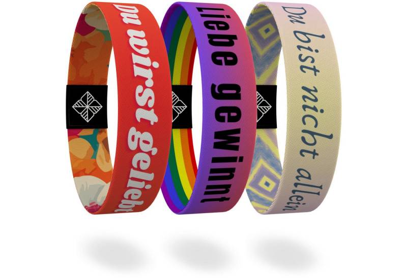 juma Armband glaubensband - Set Liebe - Motivations-Armbänder - Aus Stoff von juma