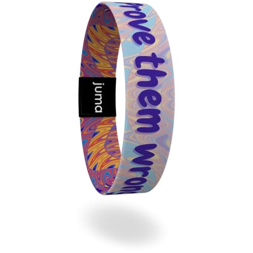 juma - glaubensband | 3er Set Mut - Verschiedene Größen | Energie- & Motivations-Armbänder, Aus Stoff, Inspirierende Glücksbringer für Kinder, Damen, Herren… (M - 17 cm, Prove them wrong) von juma