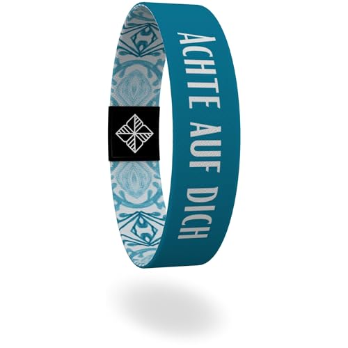 juma - glaubensband | Set Selbstliebe - Verschiedene Größen | Freundschafts-, Energie- & Motivations-Armbänder, Aus Stoff, Inspirierende Glücksbringer (L - 19 cm, Achte auf dich) von juma