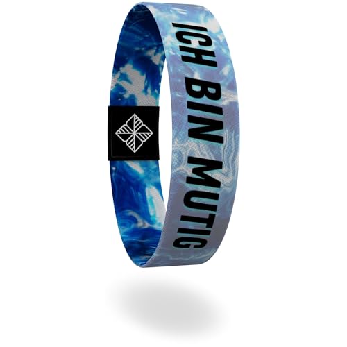 juma - glaubensband | Set Selbstvertrauen - Verschiedene Größen | Freundschafts-, Energie- & Motivations-Armbänder, Aus Stoff, Inspirierende Glücksbringer (Ich bin mutig, M - 17 cm) von juma