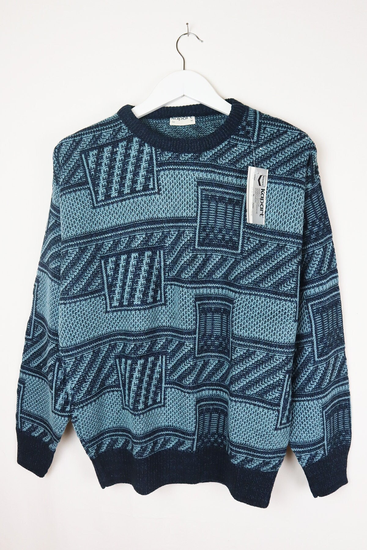 Unisex Vintage Pullover Blau | Gr. M von junaliavintage