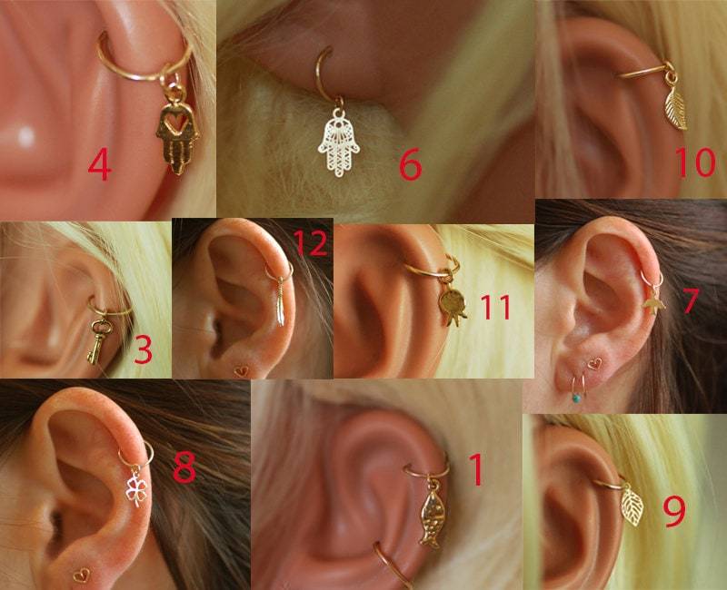 Helix Ring Charm - Knorpel Einzelcharme, Schmuck, Schmuck von junelittleshop