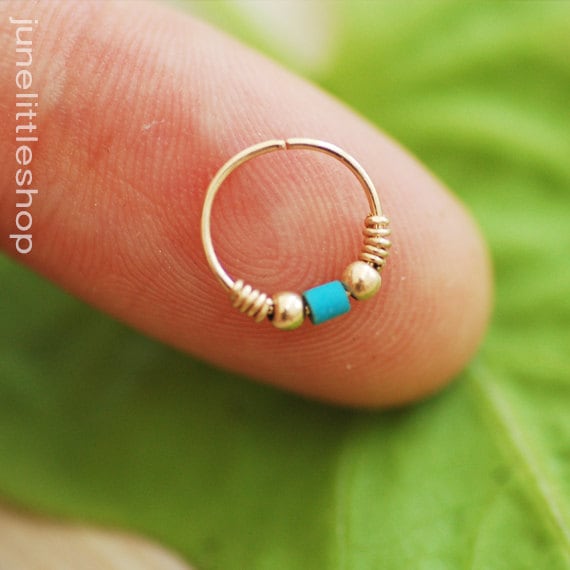 Knorpelohrring - Nasenring -Nasenreifen-Helix Hoop Knorpelpiercing Helixschmuck Minimal Tiny Hoop von junelittleshop