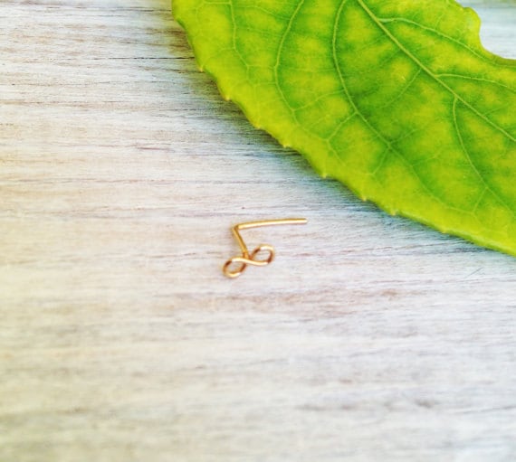 Nasenstecker, Kleiner Iinfinity Nasenring, Knorpelohrring 14K Gold Gefüllter Silber Sterling Nasenring von junelittleshop