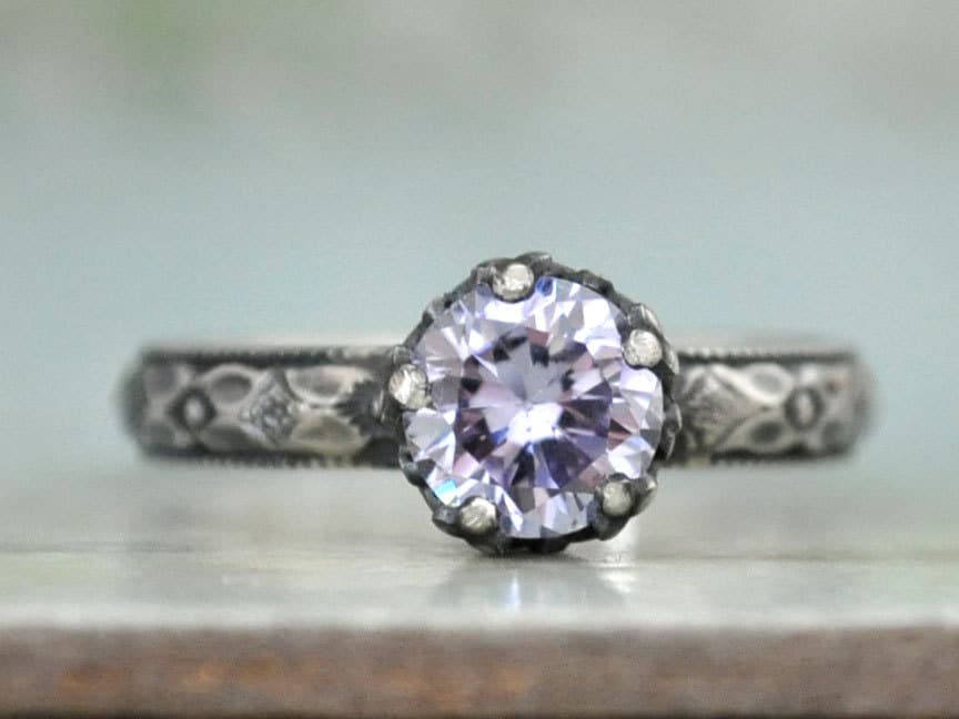 Silber Alexandrite Ring Antike Sterling Ring Verlobungsring Farbwechsel Stein Stapelring Stapelbar Schmuck Geschenk Für Frauen von junesnight