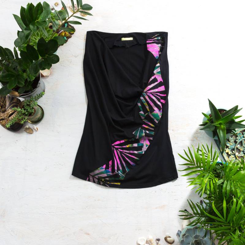 Drape Neck Top, Einzigartige Hand Bemalt, Yoga Top von junglenice