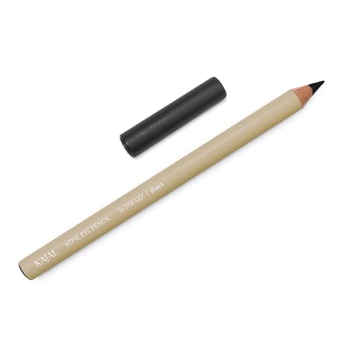 JUNGLÜCK Kajal Schwarz | Betont deine Augen - Kajalstift mit leichtem Pflege-Effekt | Wasserlöslich um empfindliche Augenpartie nicht unnötig zu reizen – Ohne Silikone, Mikroplastik & Mineralöl von junglück