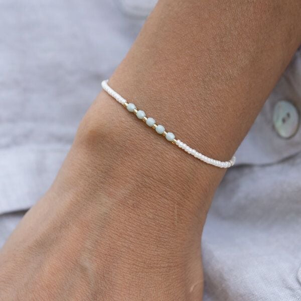 juni Boho Perlenarmband Jade - vegan von juni
