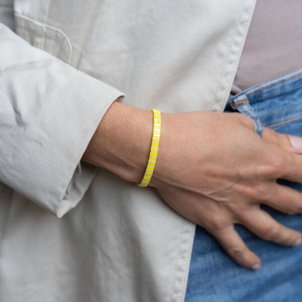 juni Neon Perlenarmband "Lemon Pop" im 90er Style von juni