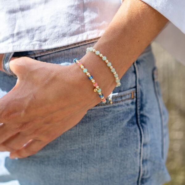 juni Perlenarmbänder Set "Amalfi Summer" pastell mint von juni