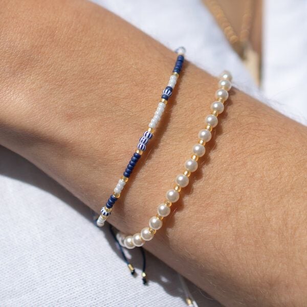 juni Perlenarmbänder Set "Hamptons" - maritim, elegant, vegan von juni