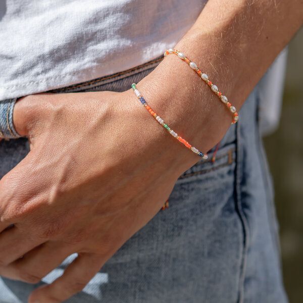 juni Perlenarmbänder Set apricot von juni