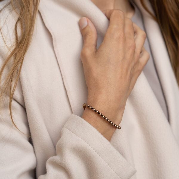 juni Perlenarmband "Velvet" mit verstellbarer Schiebeperle aus recyceltem Gold oder Silber von juni