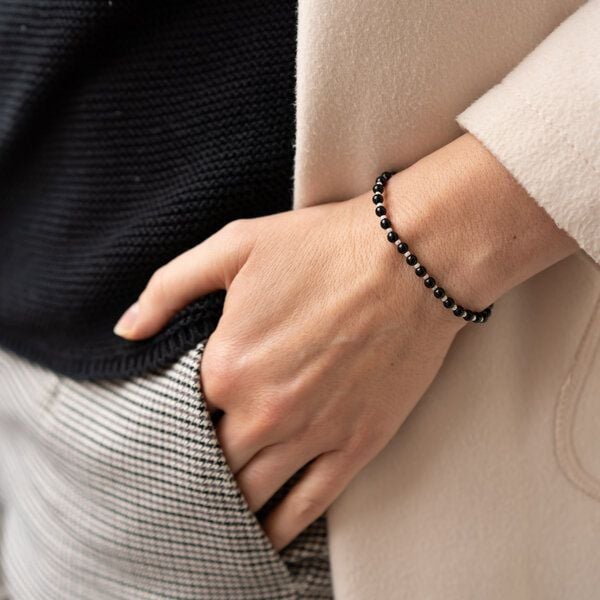 juni Perlenarmband "YinYang" mit verstellbarer Schiebeperle aus recyceltem Gold oder Silber von juni