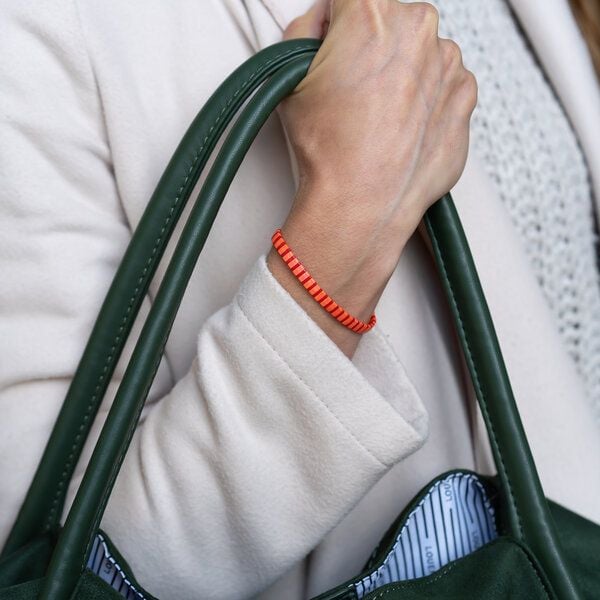 juni Perlenarmband "Luca" in rot / orange von juni