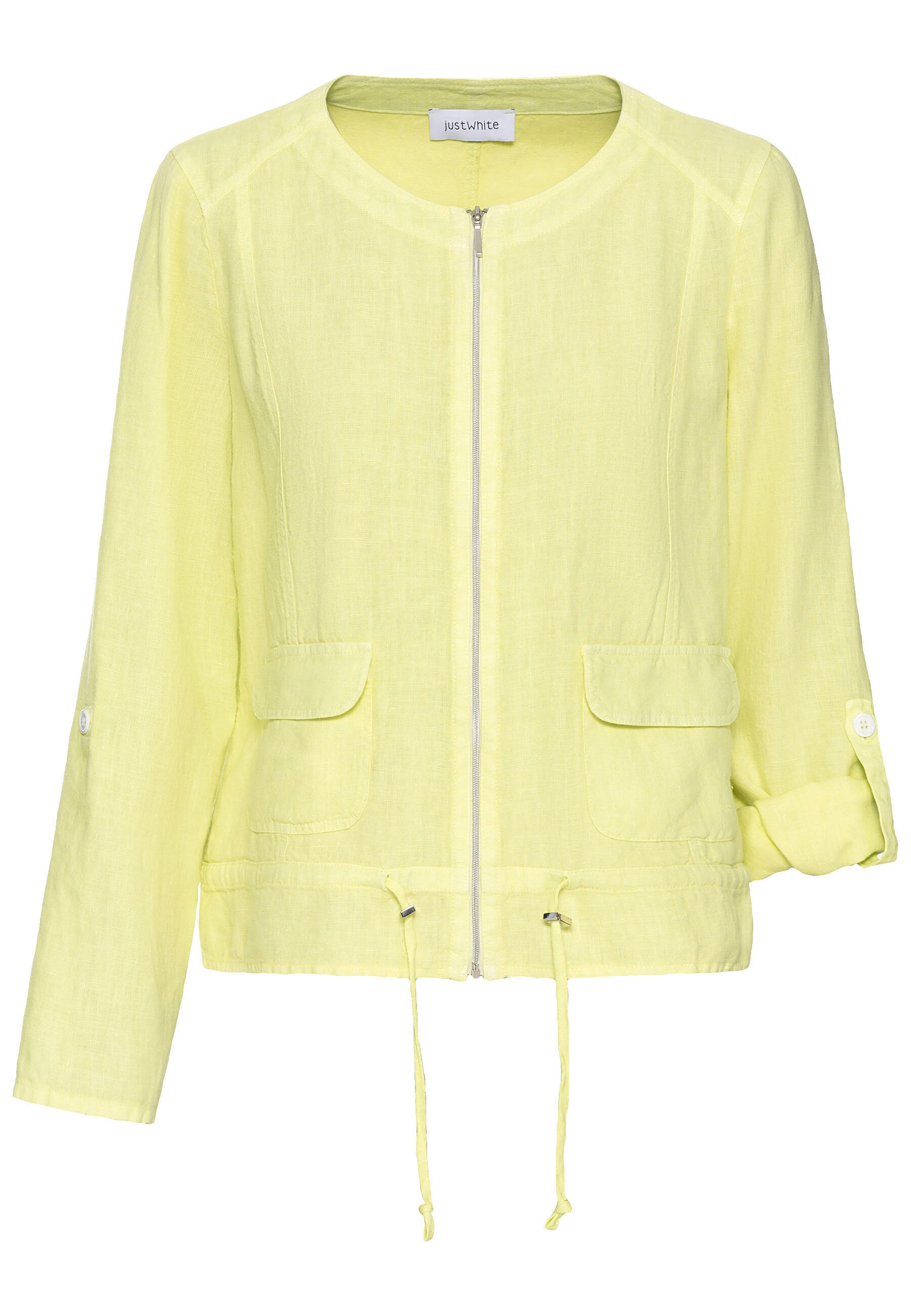 justWhite - Jacke ungefüttert lemon drop uni - Gr. - 46 von justWhite