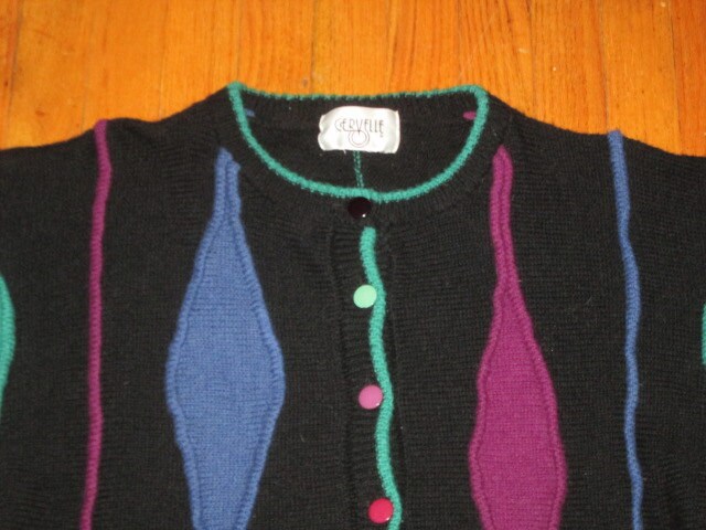 Cervelle Vintage 80Er Jahre Womens Bold Color Coogish Pullover Jacke Mantel Gro von justbelieve3