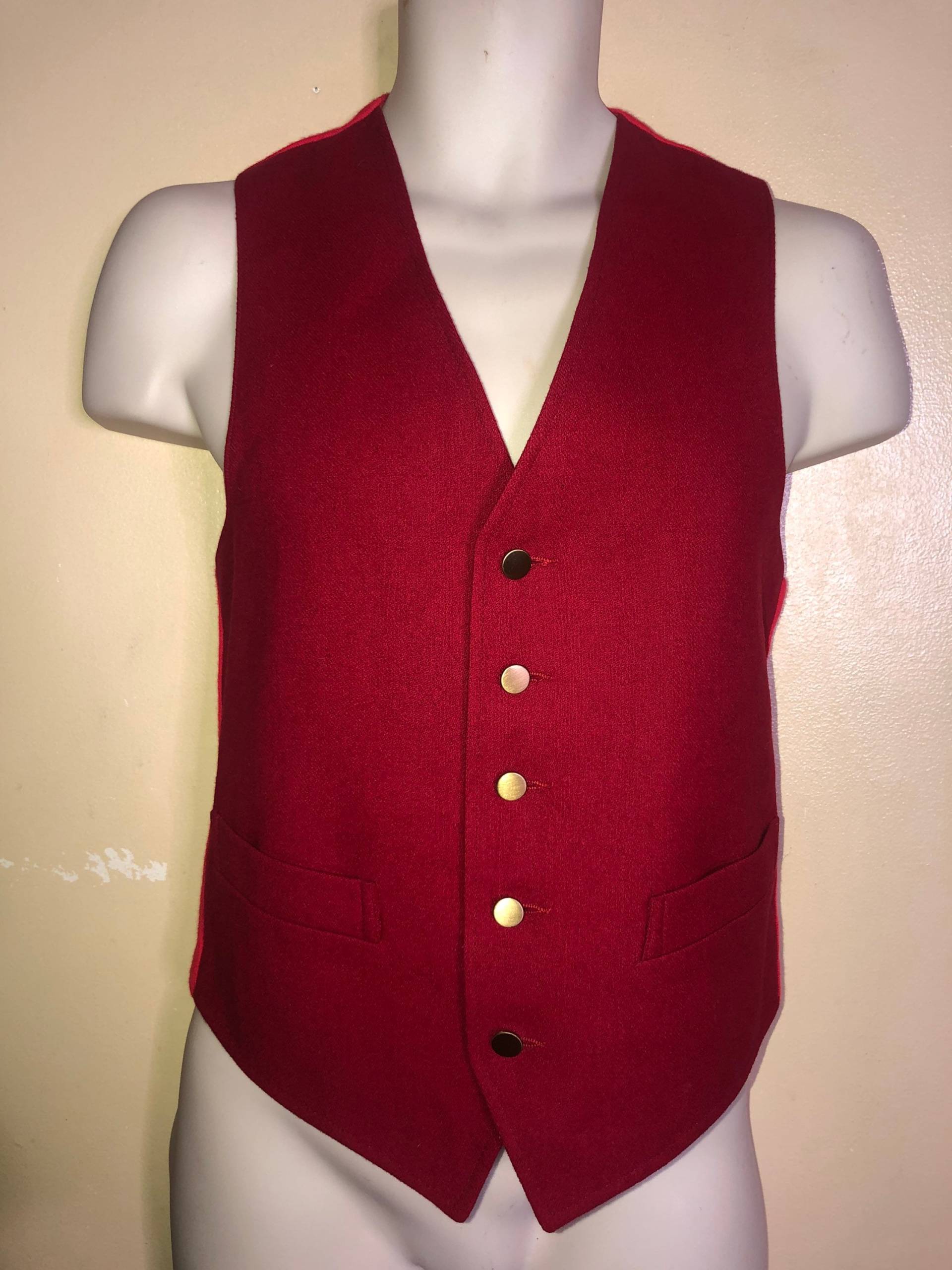 Weihnachten Rote Herren Weste Größe Kleine Party Festliche Neuheit Vintage Klebrig Knebel Wettbewerb Xmas Jacke Dinner Konzert Kostüm von justbelieve3