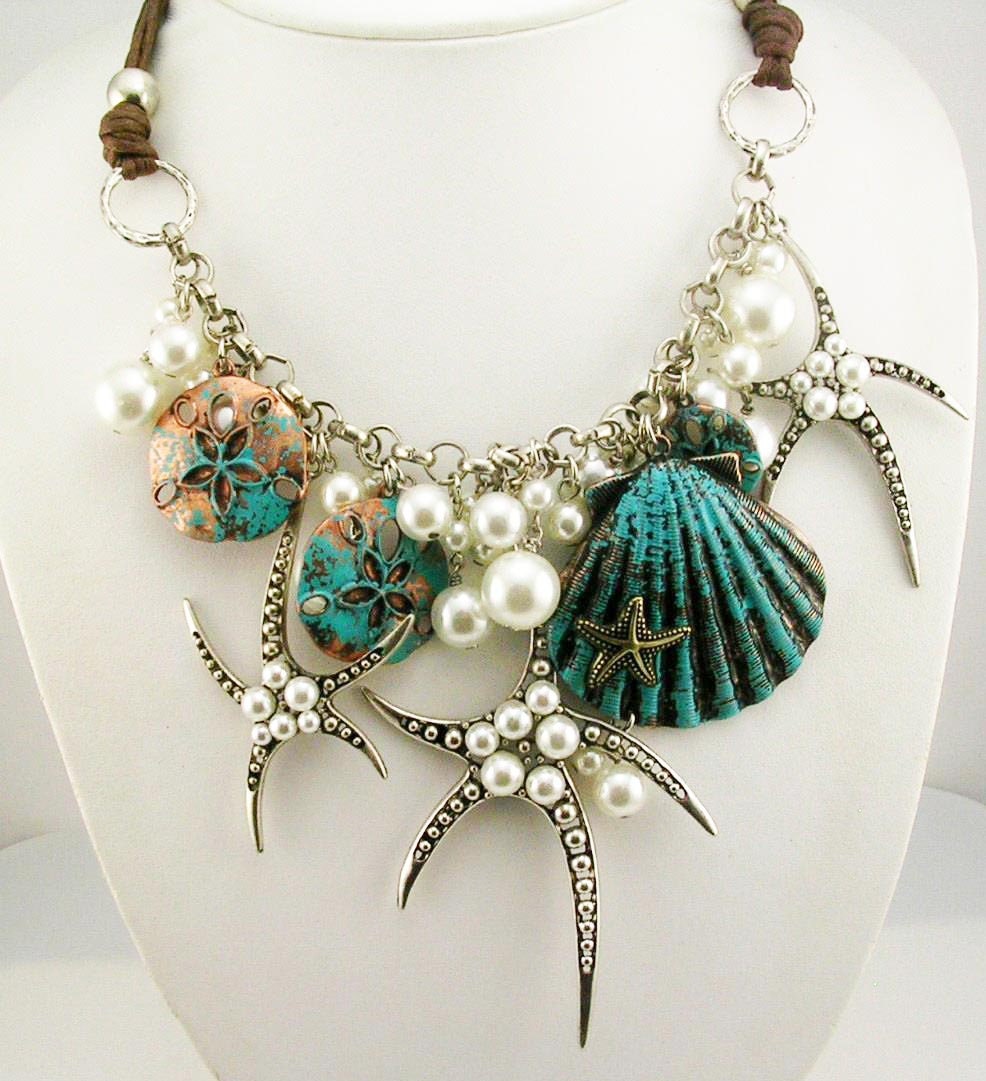 Joan Rivers Faux Perle Stern Fisch Halskette 15 "3" Verlängerung Silber/Blau Ton von justjewelry28