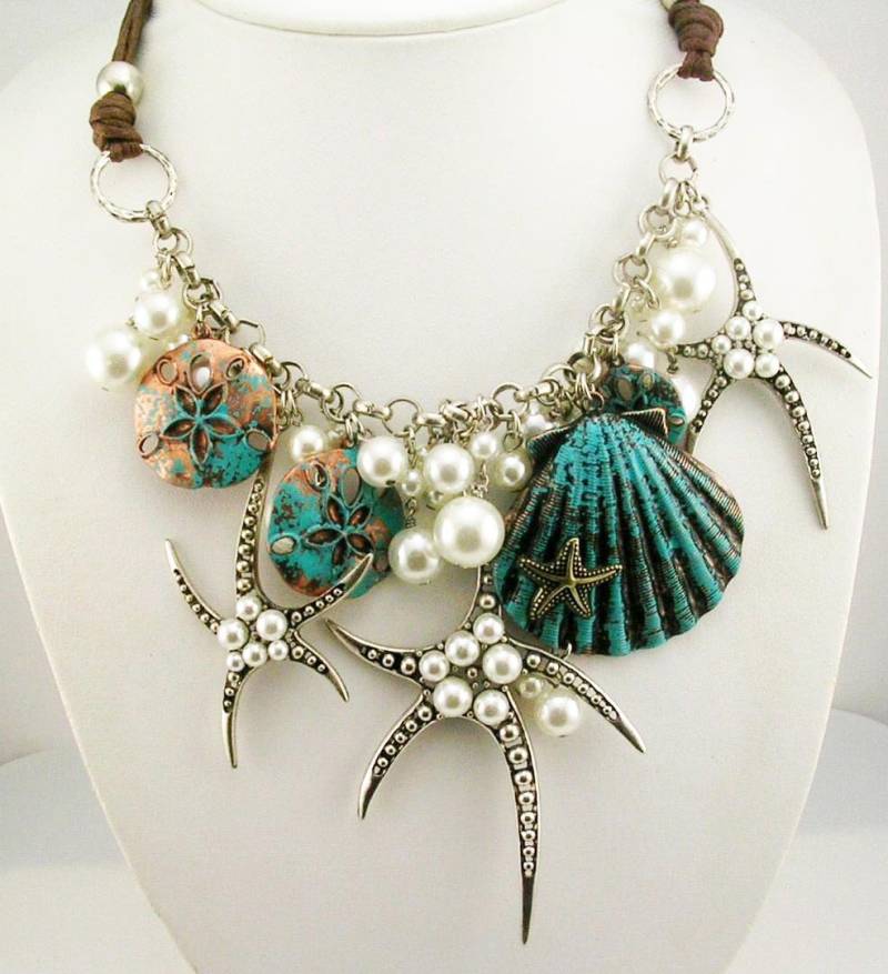 Joan Rivers Faux Perle Stern Fisch Halskette 15 "3" Verlängerung Silber/Blau Ton von justjewelry28