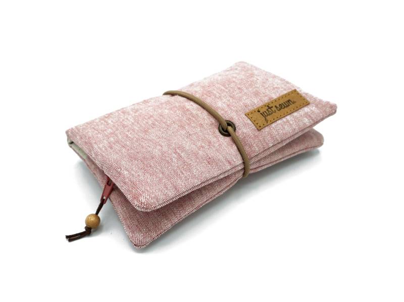 Tabaktasche/Dreherbeutel "Essex Leinen" Rosa | Vegan von justsewnHandmade