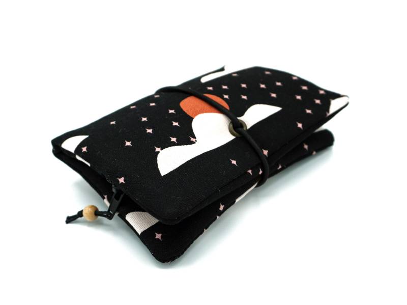 Tabaktasche/Dreherbeutel "Mond" Bio-Baumwolle | Schwarz Vegan Tabaktasche/Dreherbeutel "Mond" Bio-Baumwolle | Schwarz Vegan von justsewnHandmade