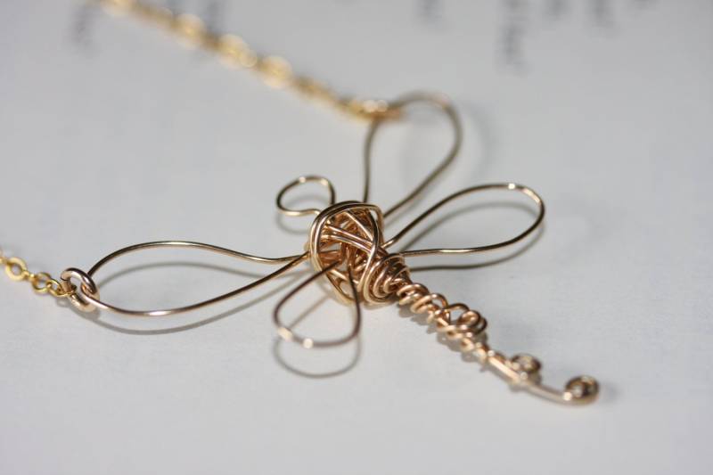Libelle Halskette Libelle Halskette von justynajewelry