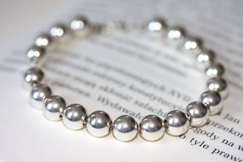 sterling Silber Armband, 925 Perlen sterling Silber Armband, 925 Perlen von justynajewelry