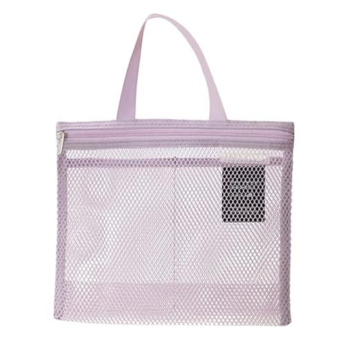 jyibinee Reise-Toiletry Organizer Sure Here is A Product Title for Mesh Bag Portable Handle Zipper Quick Drying Heavy Duty Large Capacity Shower, violett von jyibinee