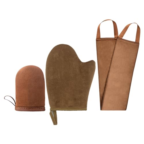 jyibinee Selbstbräuner Handschuh Applikator Set, 3-in-1 Bräunungshandschuhe mit Daumen-Design Waschbar Wiederverwendbar Bräunungshandschuhe Rückenapplikator für Frauen A jyibinee Selbstbräuner Handschuh Applikator Set, 3-in-1 Bräunungshandschuhe mit Daumen-Design Waschbar Wiederverwendbar Bräunungshandschuhe Rückenapplikator für Frauen A von jyibinee