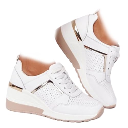 jyyyou Schuhe mit Unterstützung des Fußgewölbes Orthopädisch, Wanderschuhe zur Unterstützung des Fußgewölbes für Damen, modische Sneaker, orthopädisch, Tennisschuhe (Weiß, 39) von jyyyou